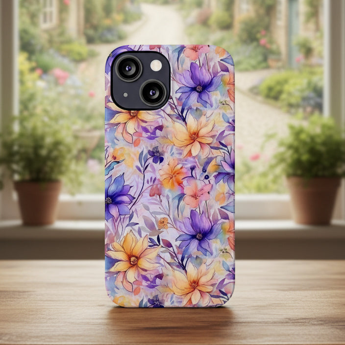 Floral Watercolor Slim Phone Case