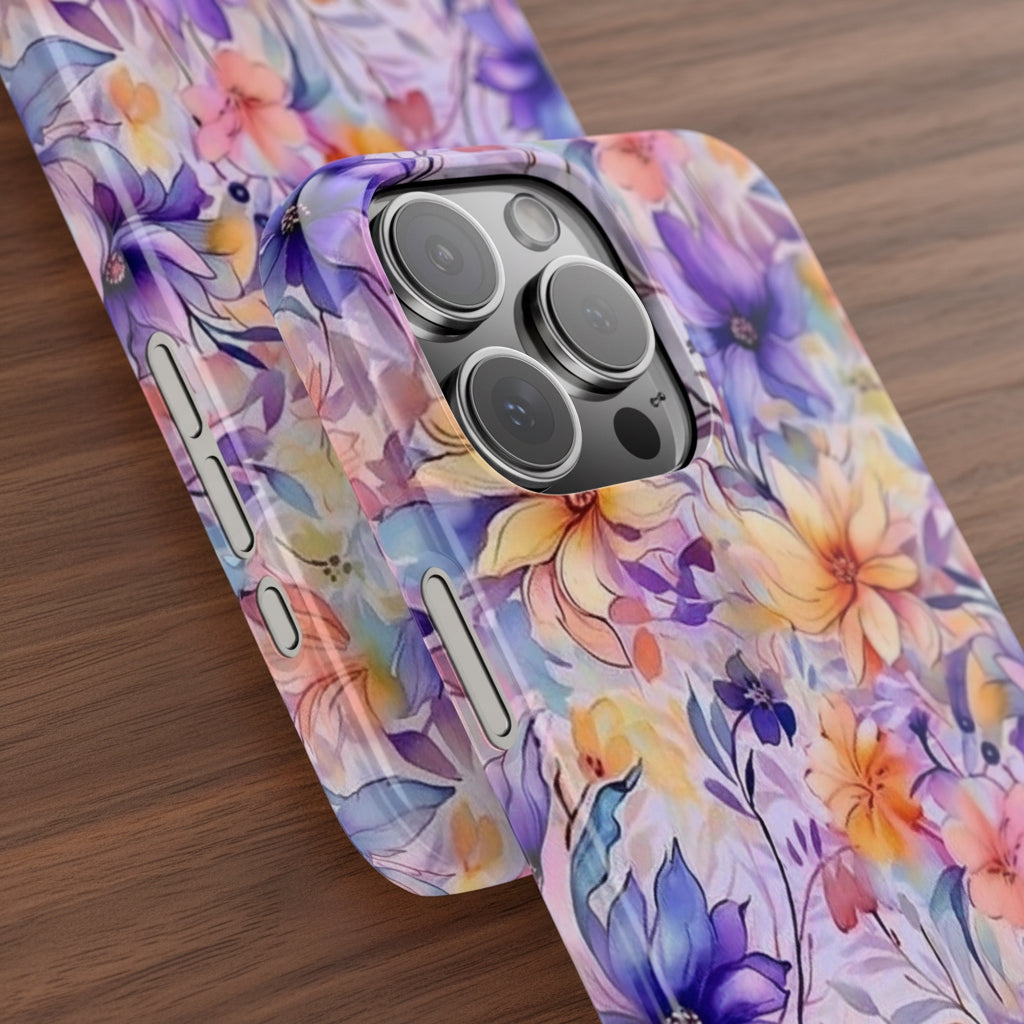 Floral Watercolor Slim Phone Case