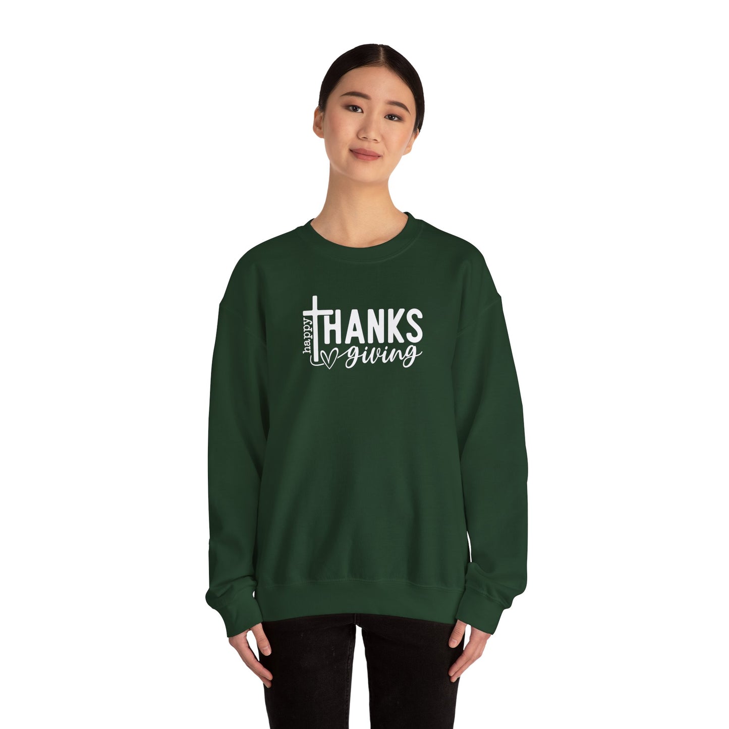 Happy Thanksgiving Faith Crewneck Sweatshirt