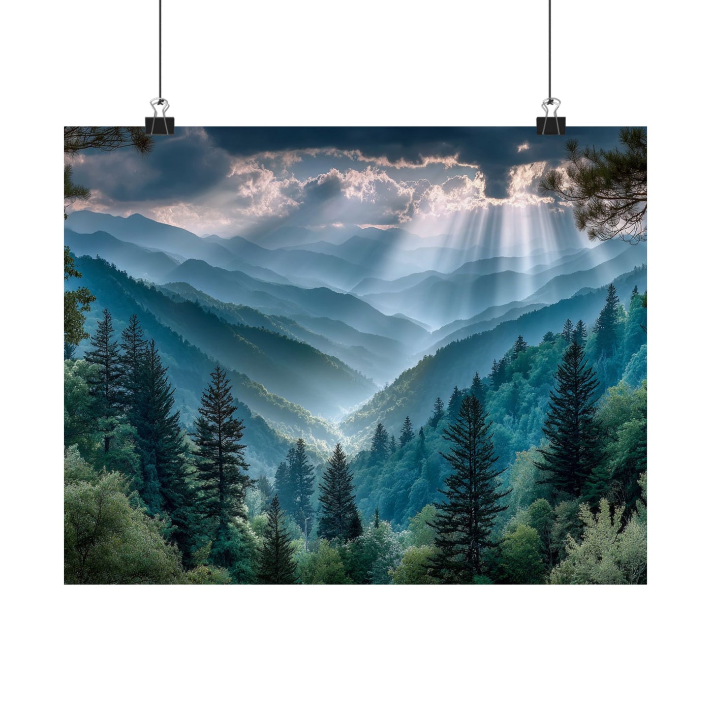 Light Over Wildwood  Satin Poster Art Print