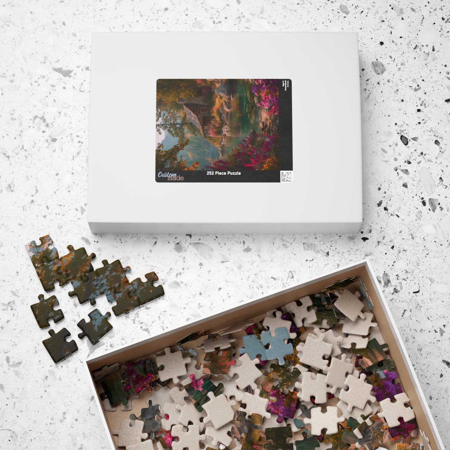 Scenic Lakeside Cabin Jigsaw Puzzle — 110/252/529/1014 pcs