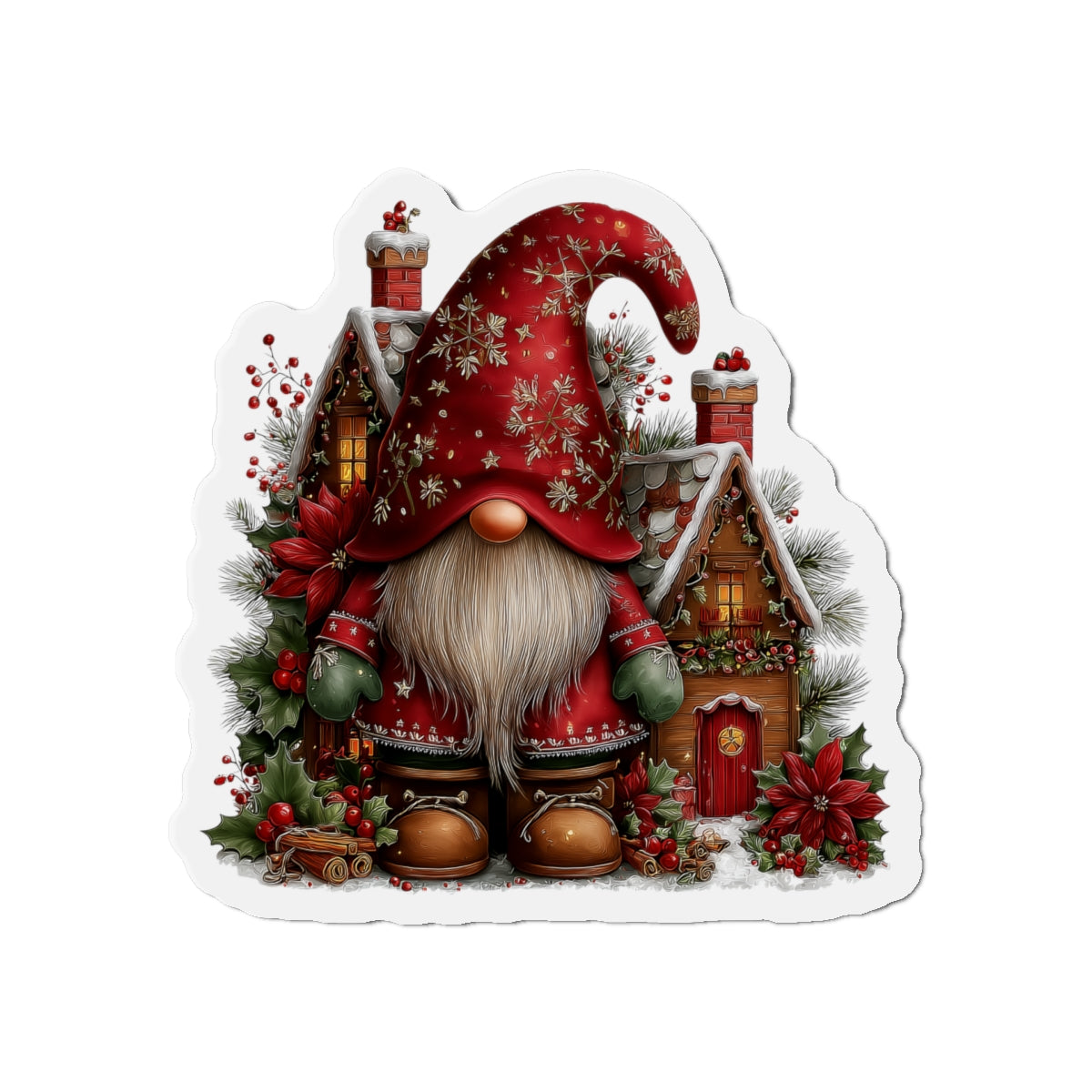Christmas Gnome Fridge Magnet