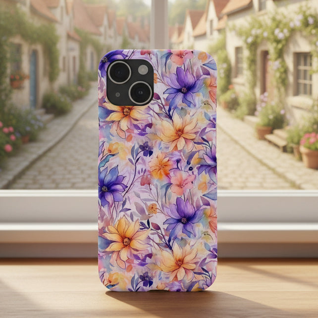 Floral Watercolor Slim Phone Case