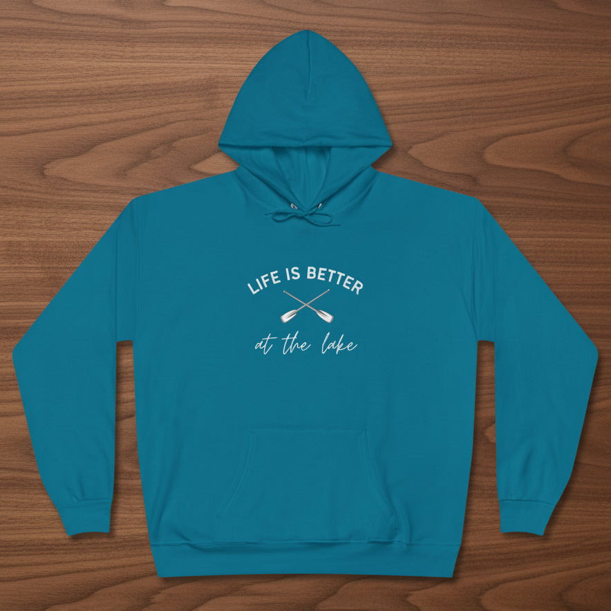 Life Is Better at the Lake Hoodie with paddles