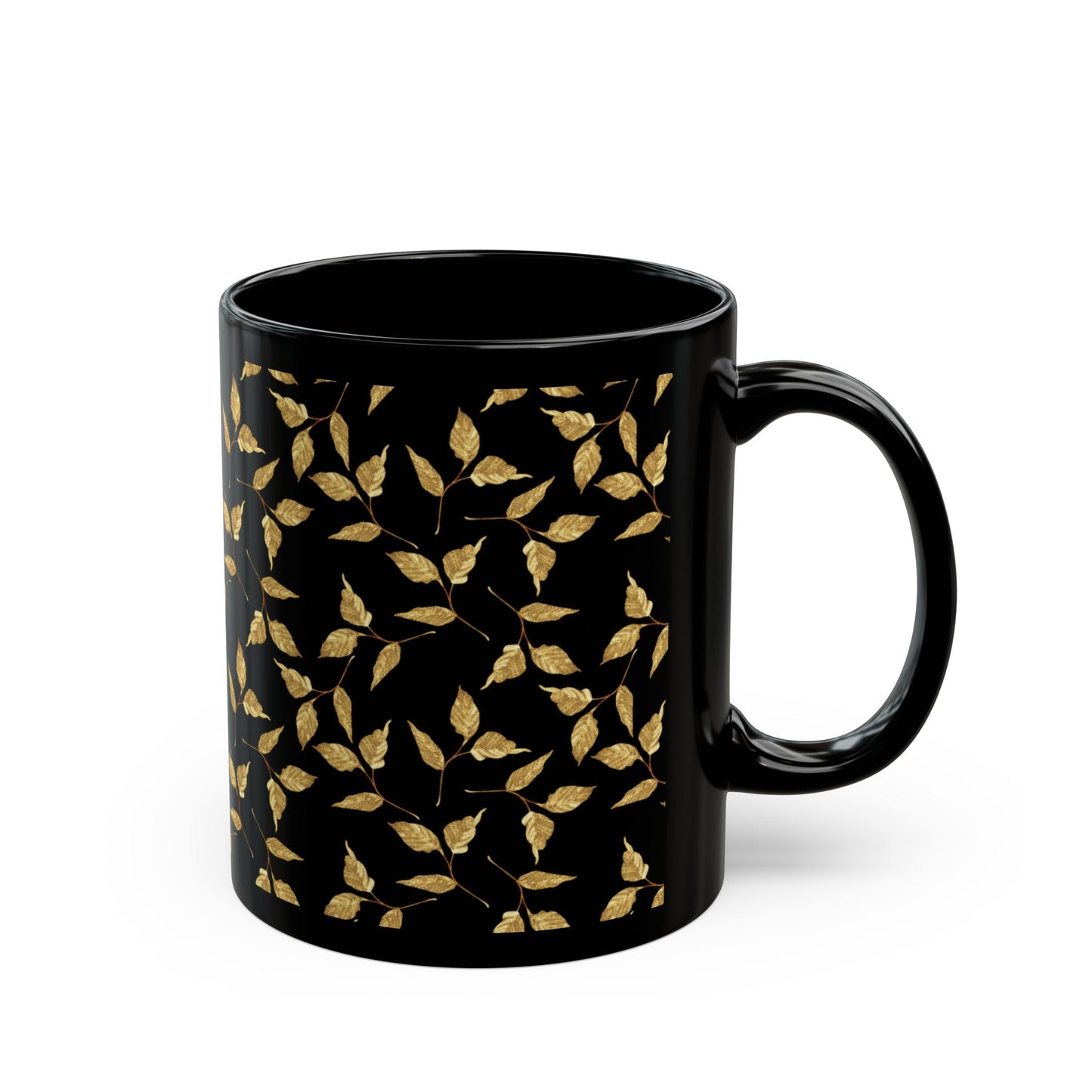 Black Gold Leaf Mug (11oz & 15oz)
