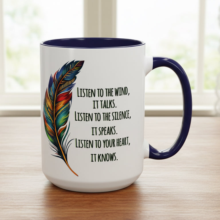 Listen to the Wind 15oz Accent Mug
