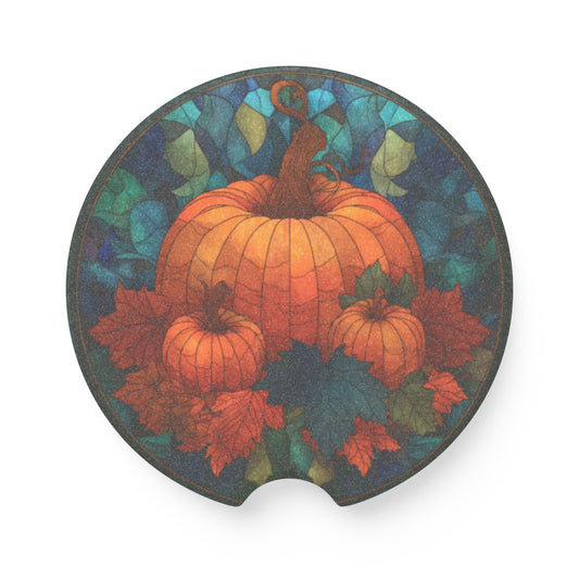 Autumn Pumpkin Soapstone Car Coaster