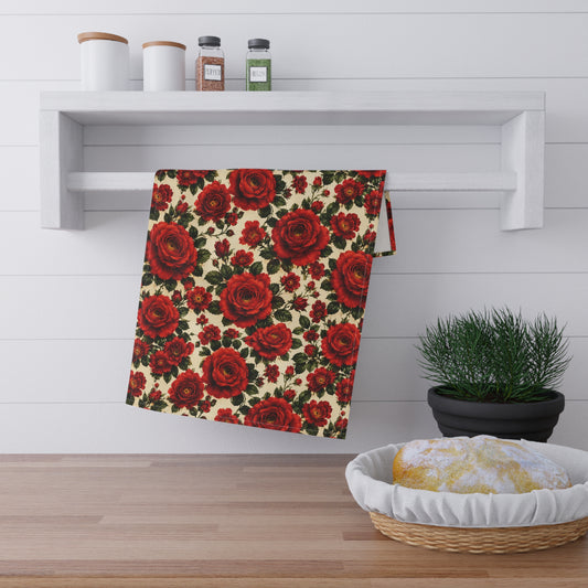 Riverfront Roses Tea Towel