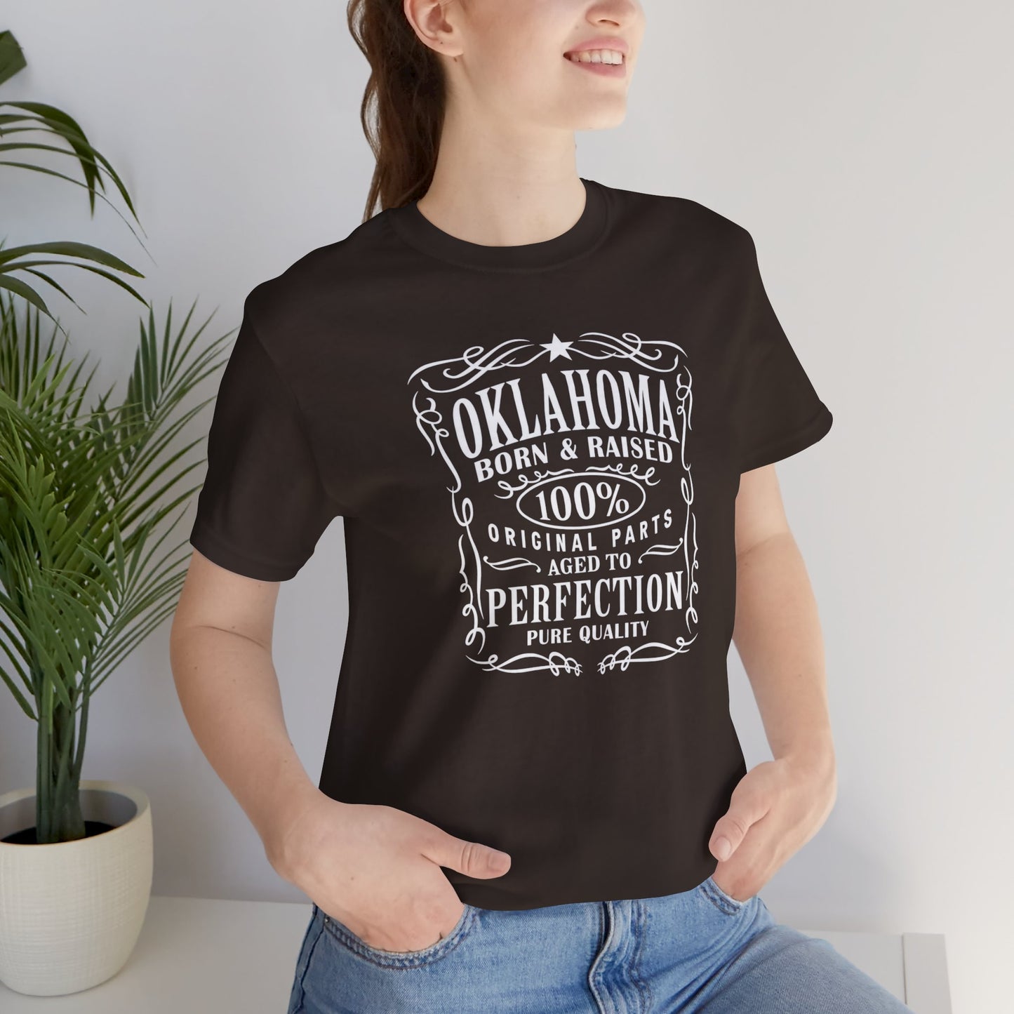 Oklahoma Born & Raised Tee — 100% Original, Aged to Perfection