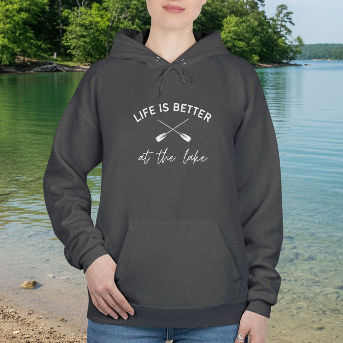 Life Is Better at the Lake Hoodie with paddles