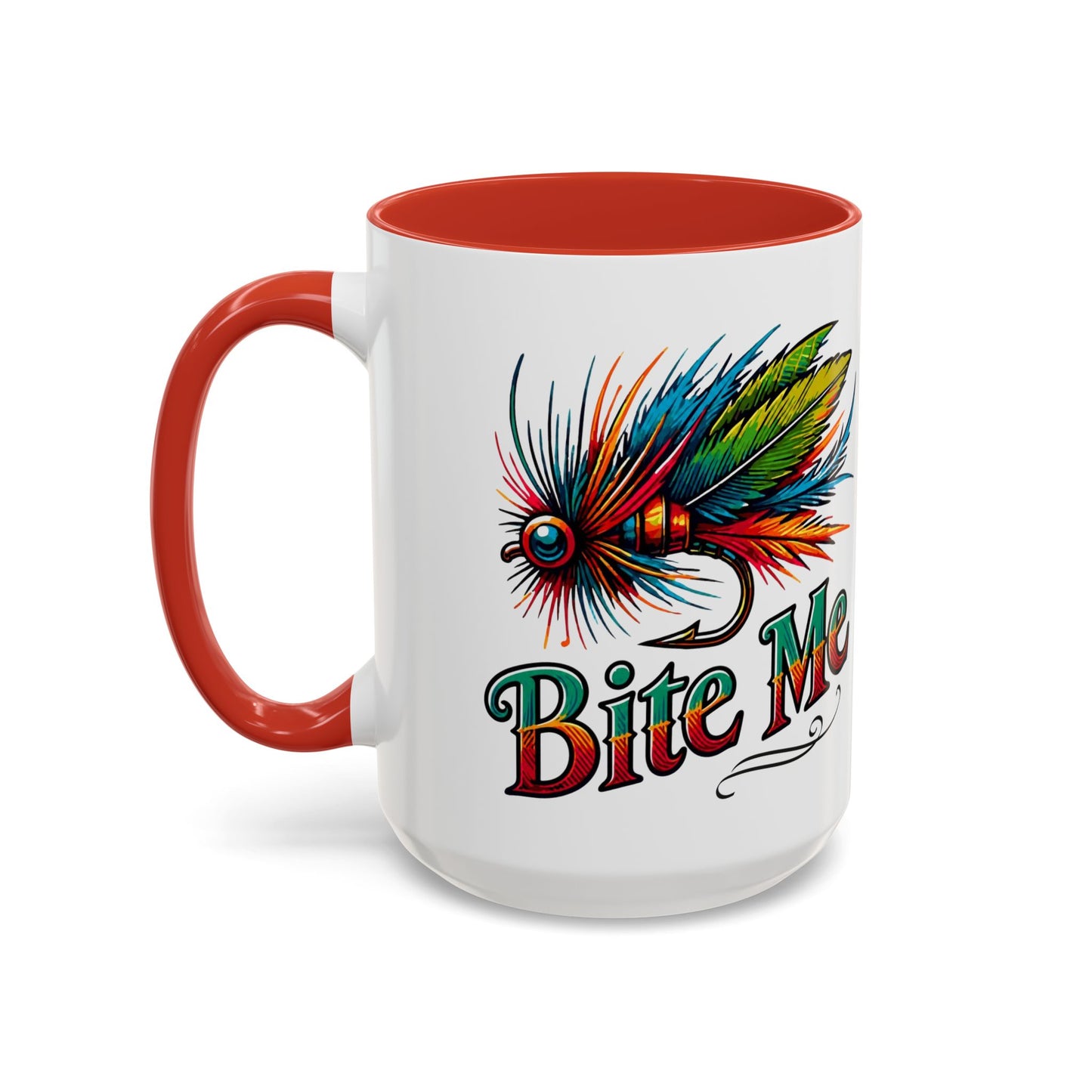 Fishing Lure “Bite Me” 15oz Accent Coffee Mug