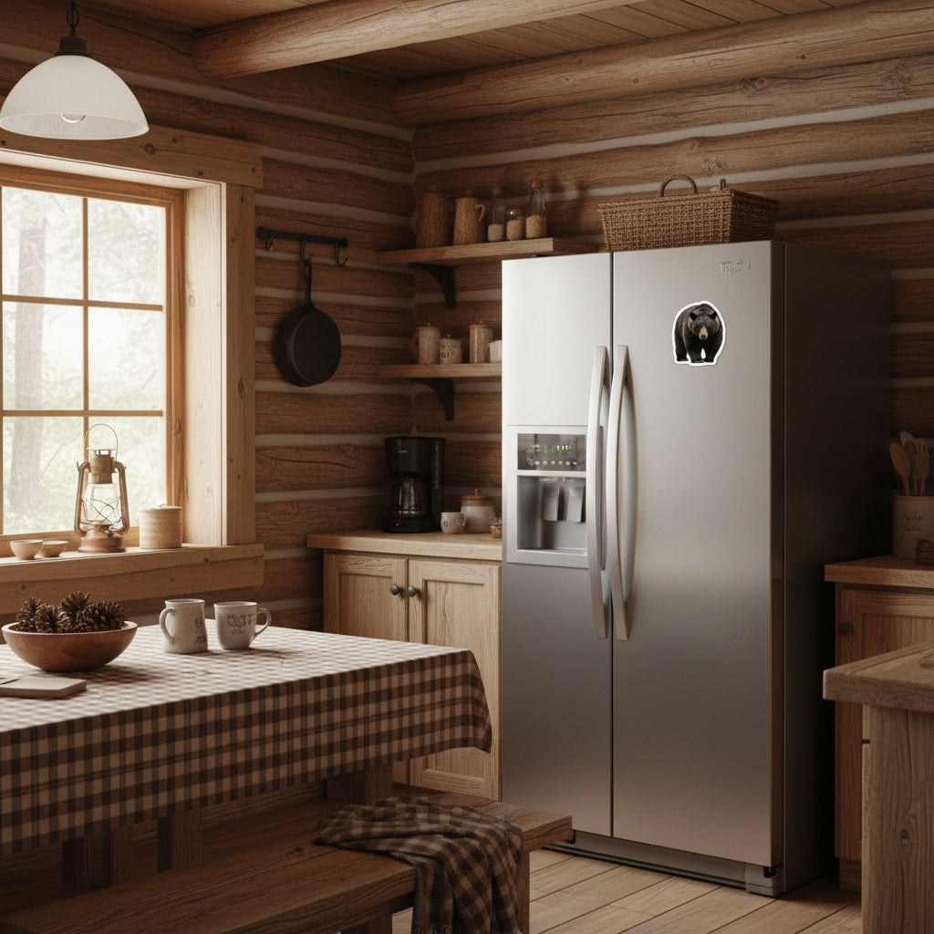 Black Bear Fridge Magnet