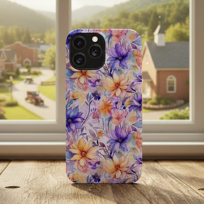 Floral Watercolor Slim Phone Case