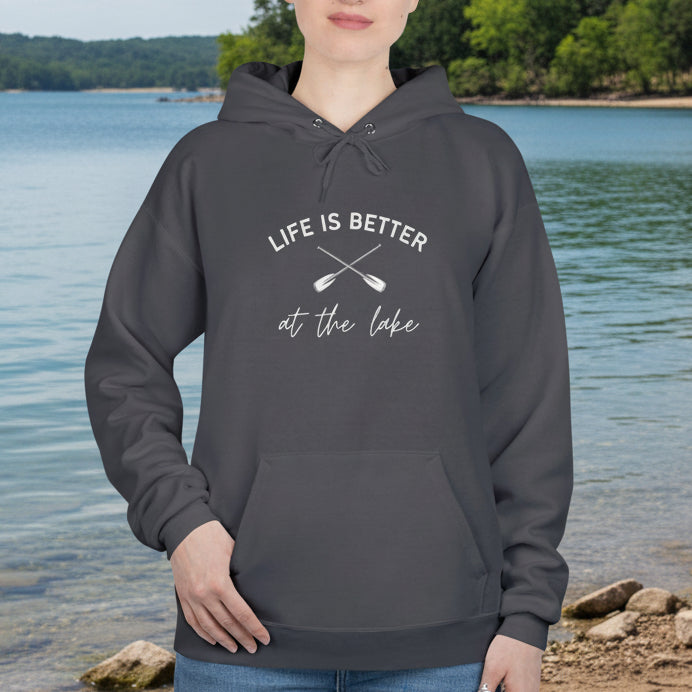 Life Is Better at the Lake Hoodie with paddles