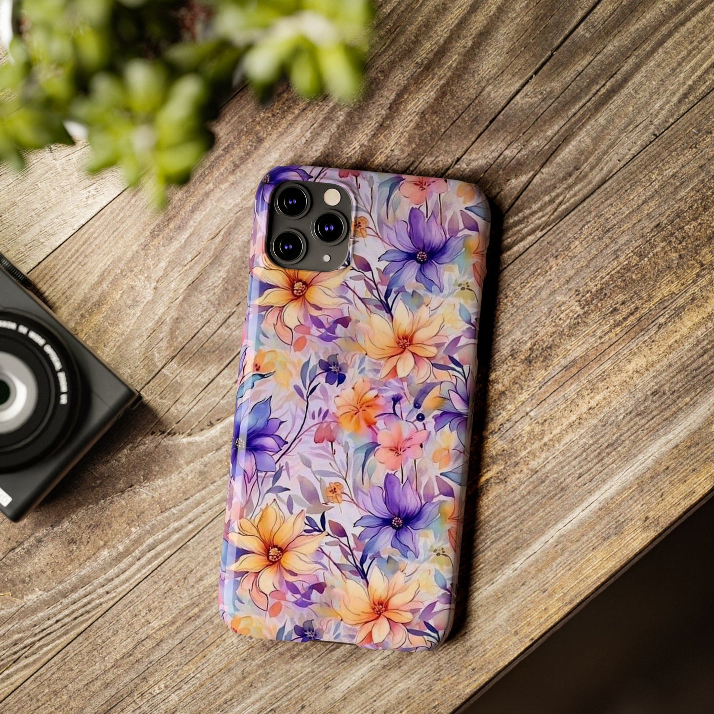 Floral Watercolor Slim Phone Case