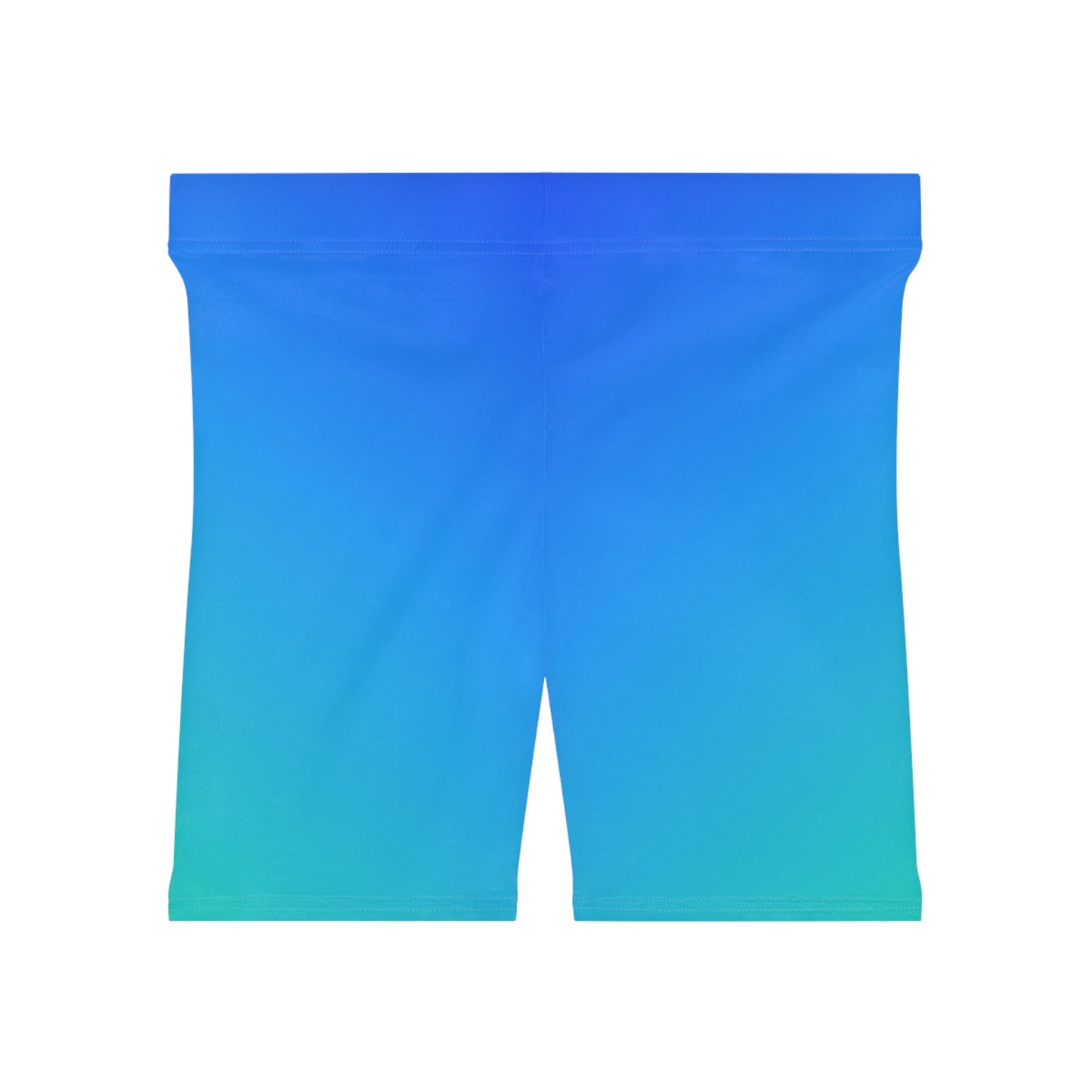 Blue Gradient Bike Shorts — Women's Ombre Activewear