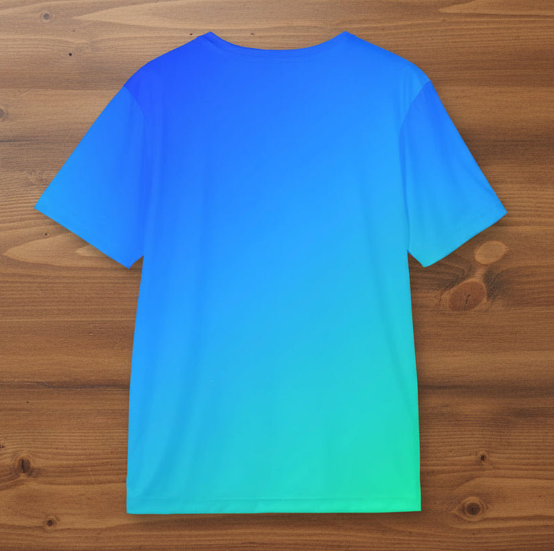 Mens Blue Ombré Active Sports Jersey