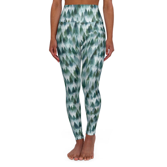 Forest Leggings — Green Pine Tree All-Over Print