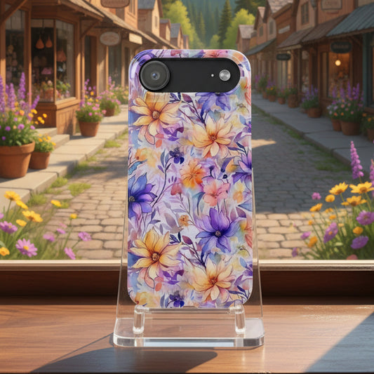 Floral Watercolor Slim Phone Case