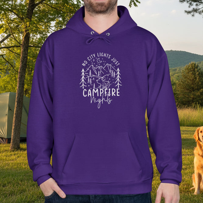 No City Lights Just Campfire Nights Hoodie