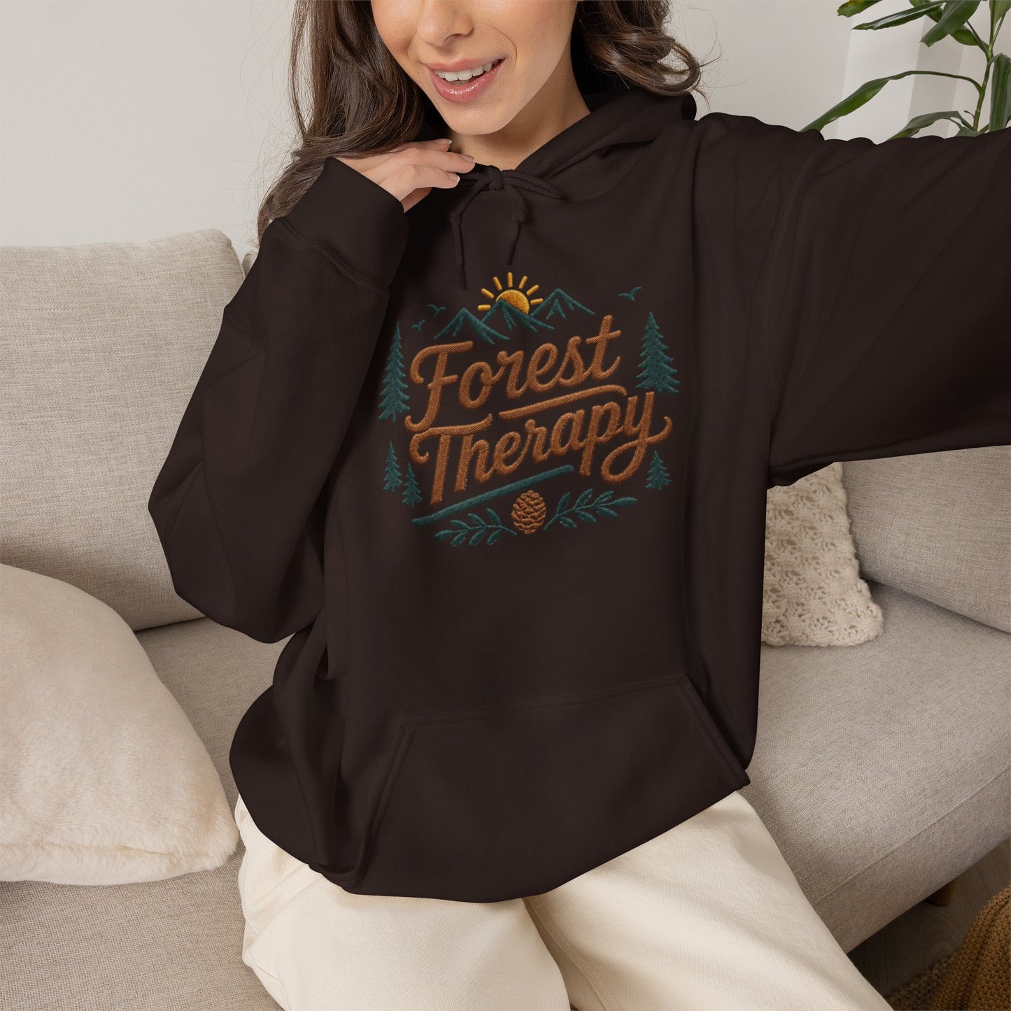 Forest Therapy Embriodered Hoodie