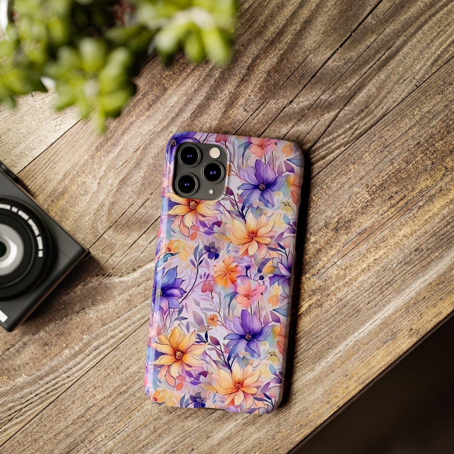 Floral Watercolor Slim Phone Case
