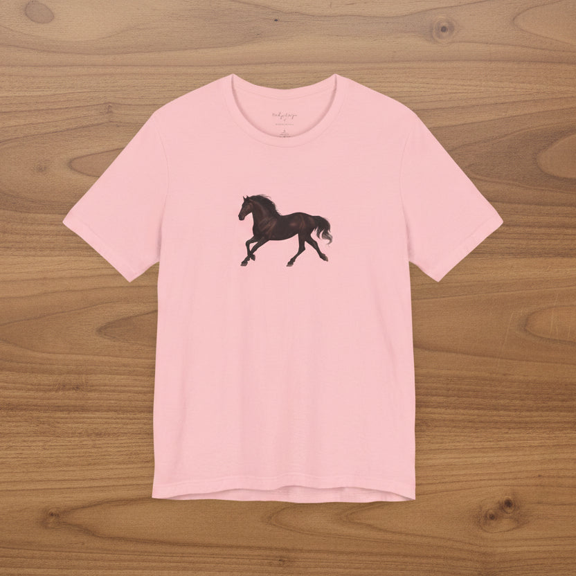 Dark Bay “Beauty”  Trotting Horse T-Shirt
