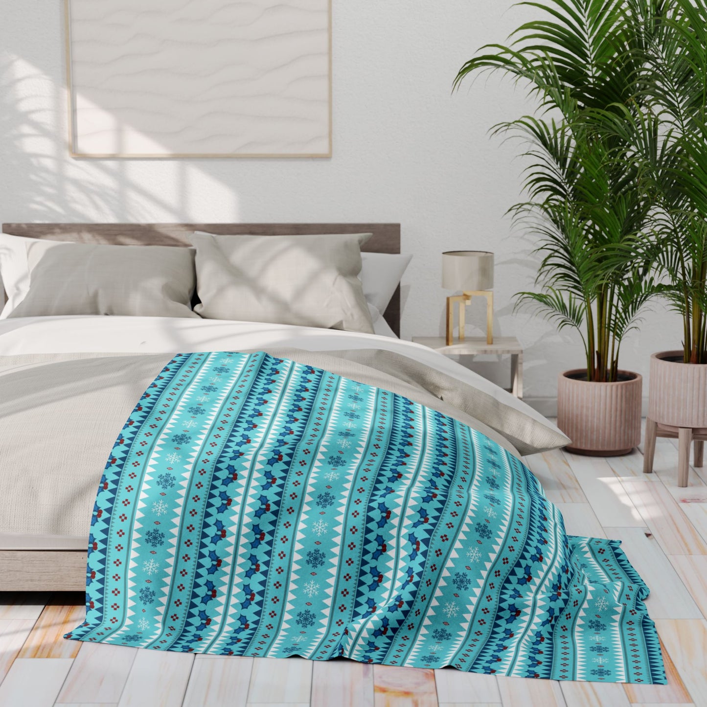 Arctic Snowfall Fleece Blanket