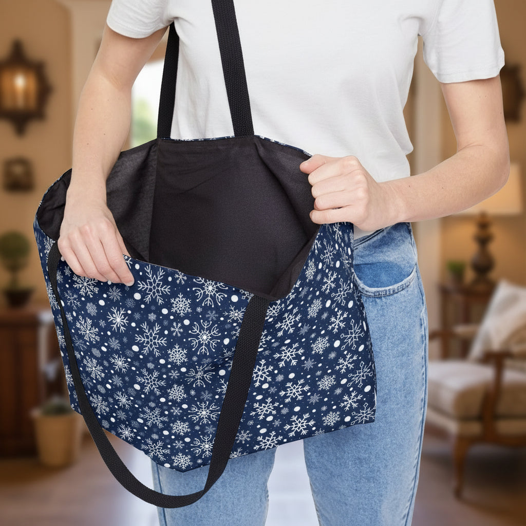 Snowflake Navy Weekender Bag