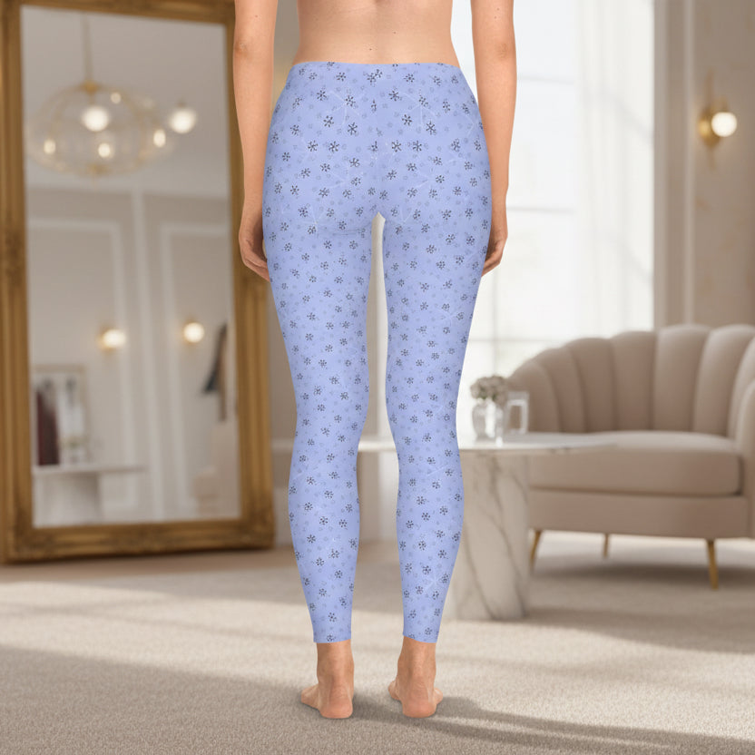 Periwinkle Blue Snowflake Leggings
