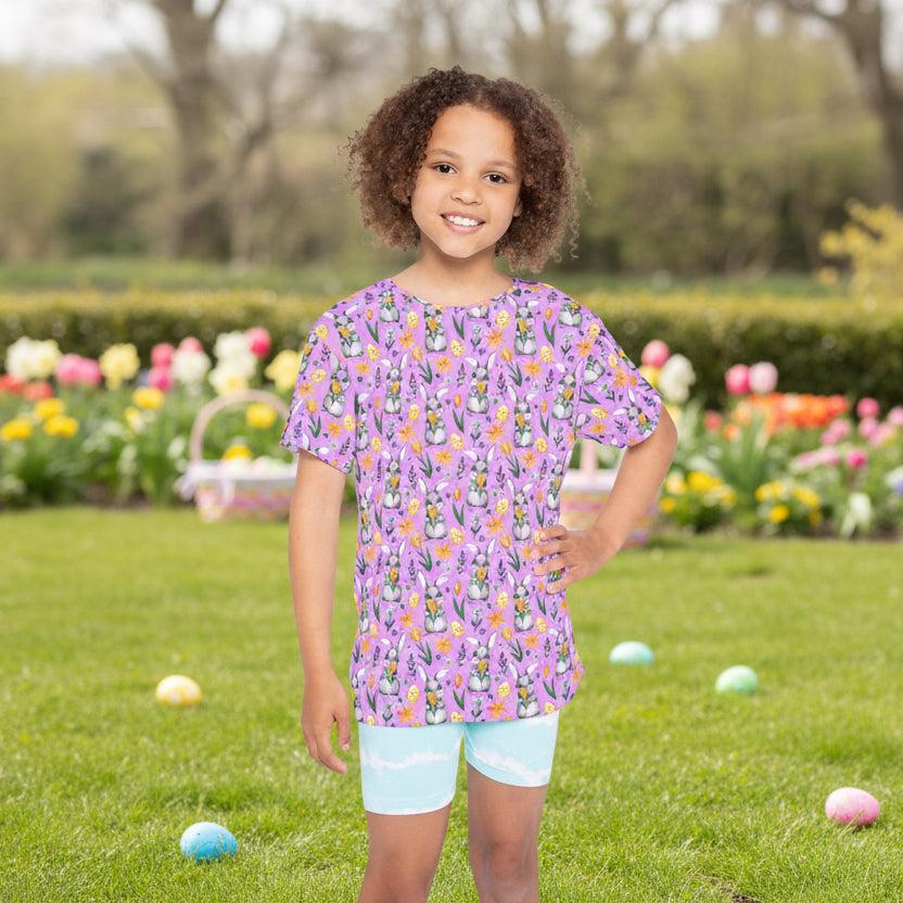 Kids Easter Bunny Lilac T-Shirt