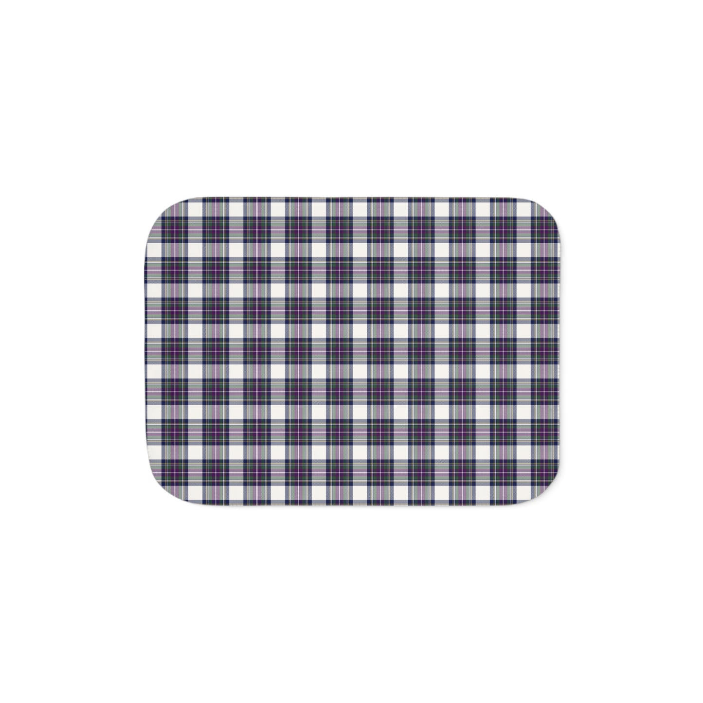 Winter Orchard Plaid Sherpa Blanket — Grey Reverse