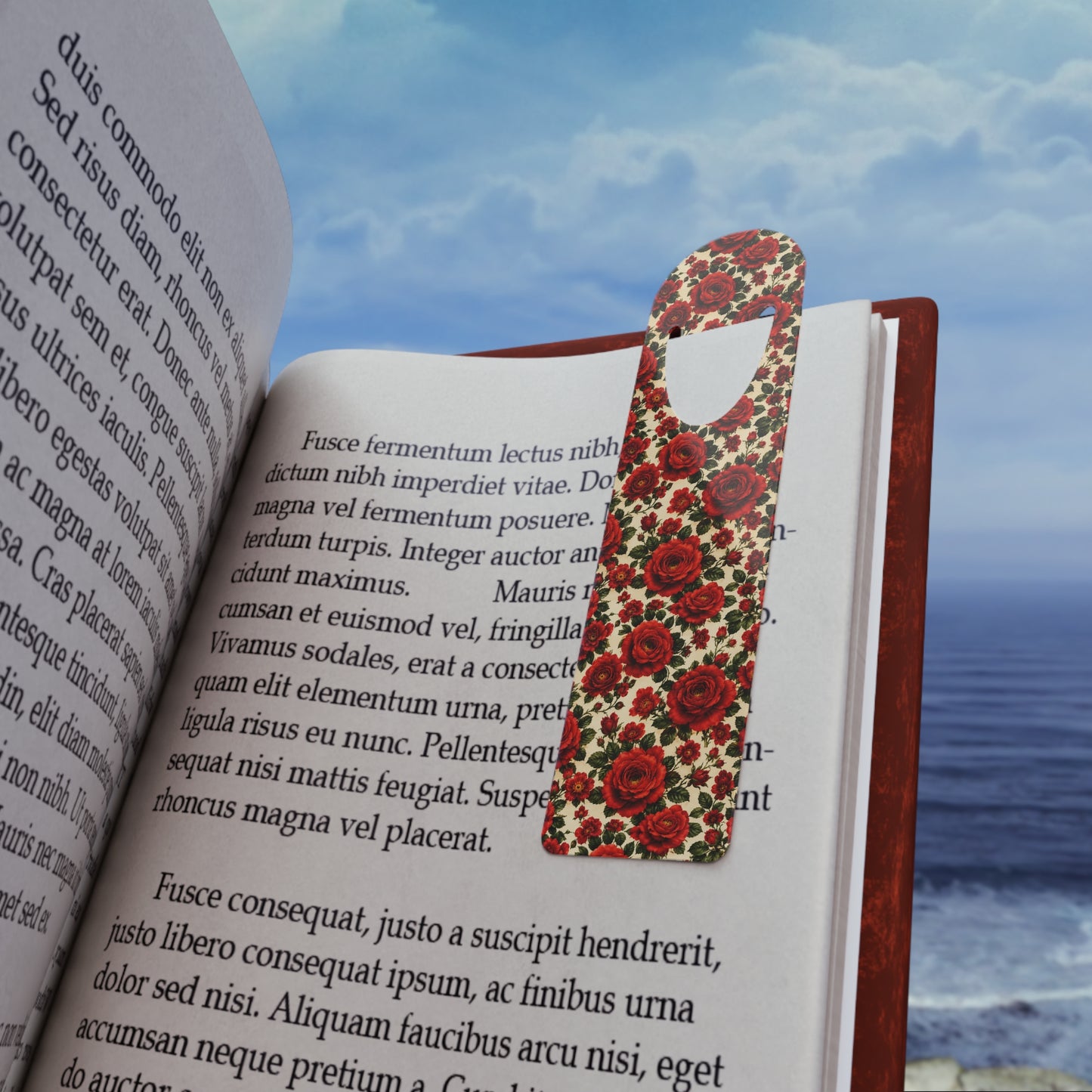 Riverfront Roses Metal Bookmark
