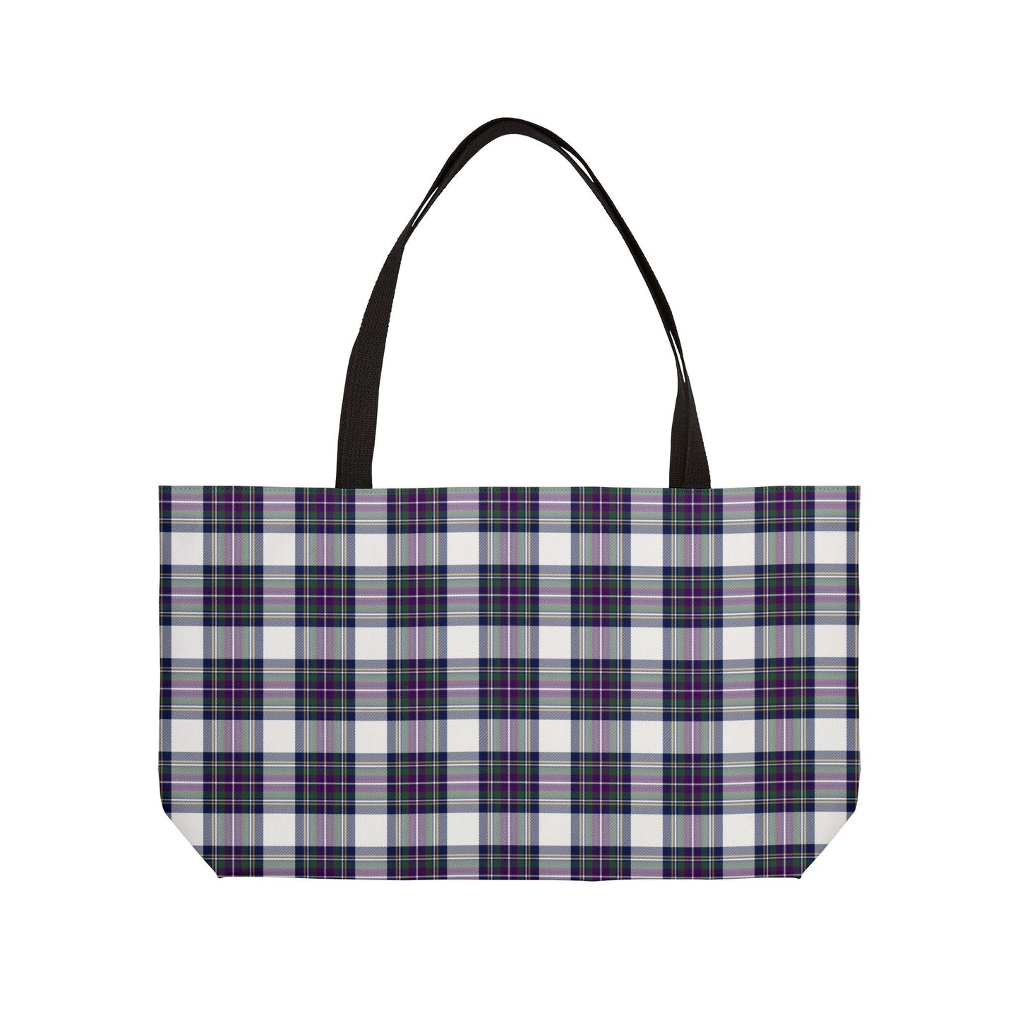 Winter Orchard Plaid Weekend Tote Bag