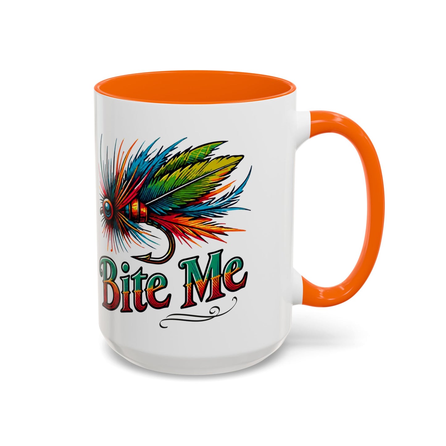 Fishing Lure “Bite Me” 15oz Accent Coffee Mug