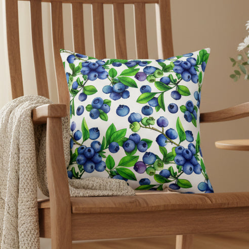 Blueberry Faux Suede Pillow