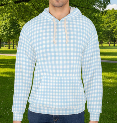 Blue Gingham Hoodie