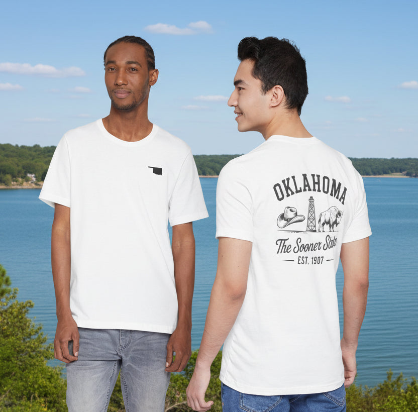 Oklahoma 'The Sooner State' Front & Back Graphic Tee