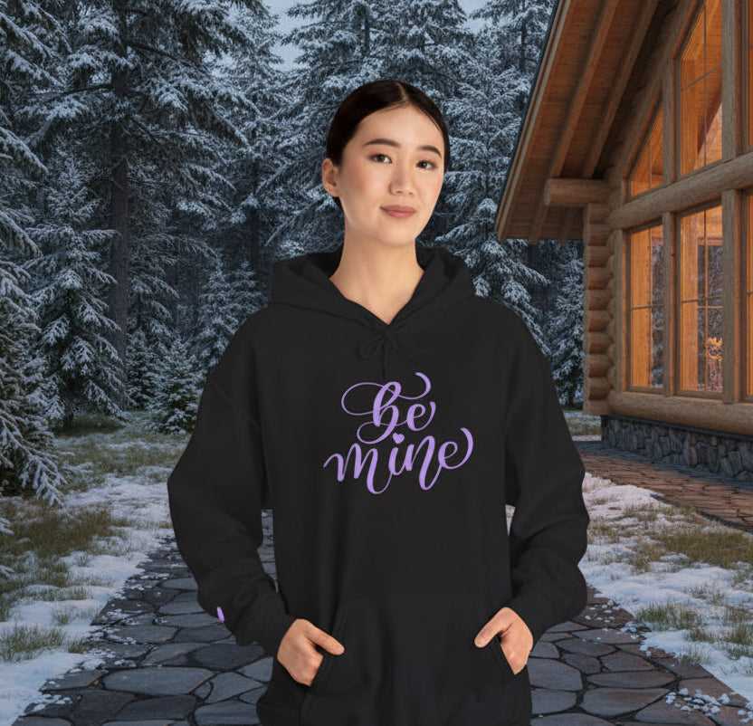 Be Mine Hoodie with Purple Heart Accent Sleeve