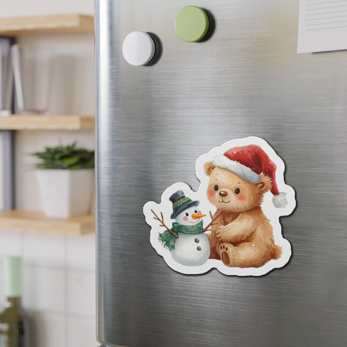 Christmas Bear & Snowman Magnet