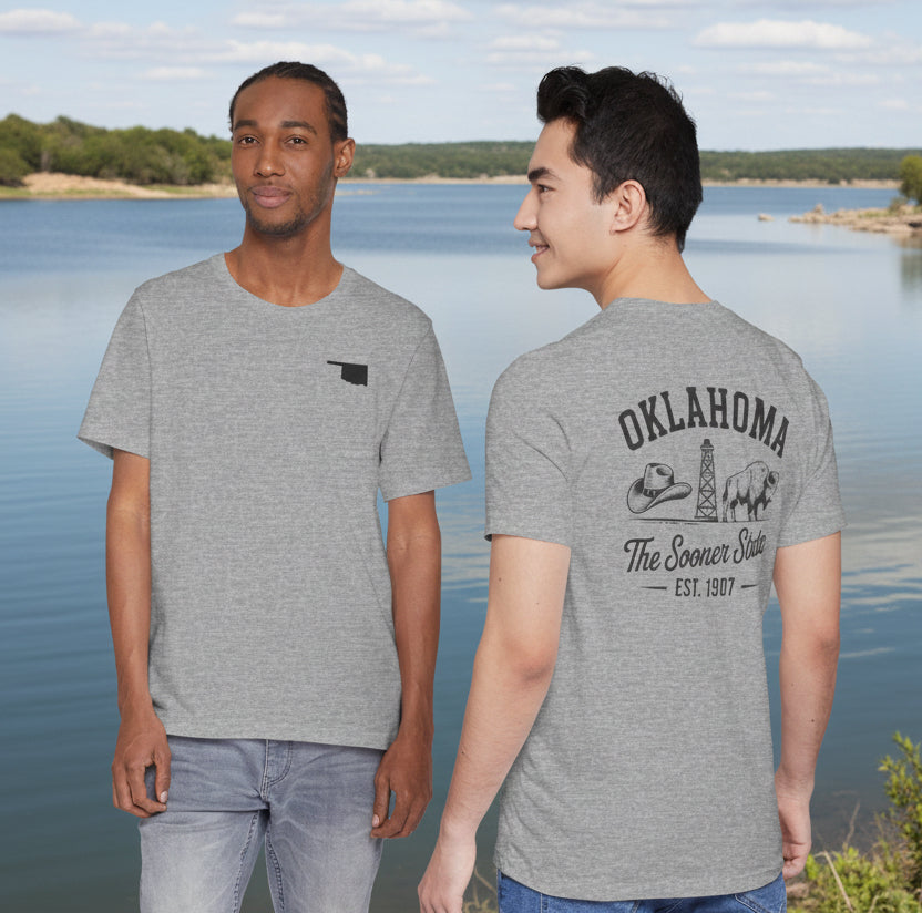Oklahoma 'The Sooner State' Front & Back Graphic Tee
