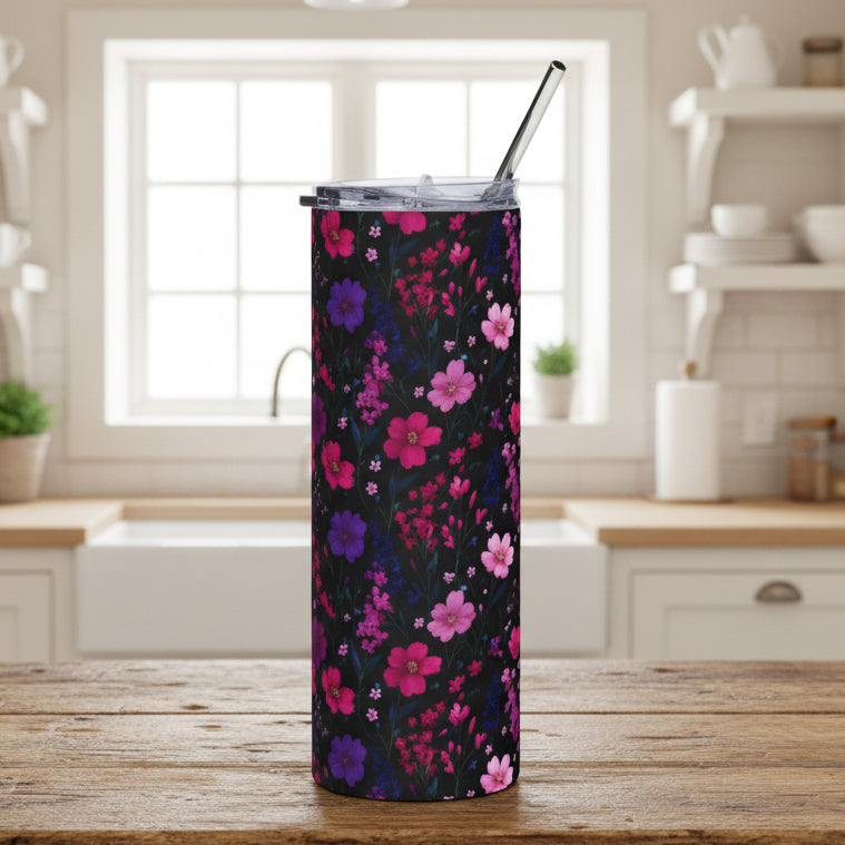 Floral Art 20oz Stainless Steel Tumbler