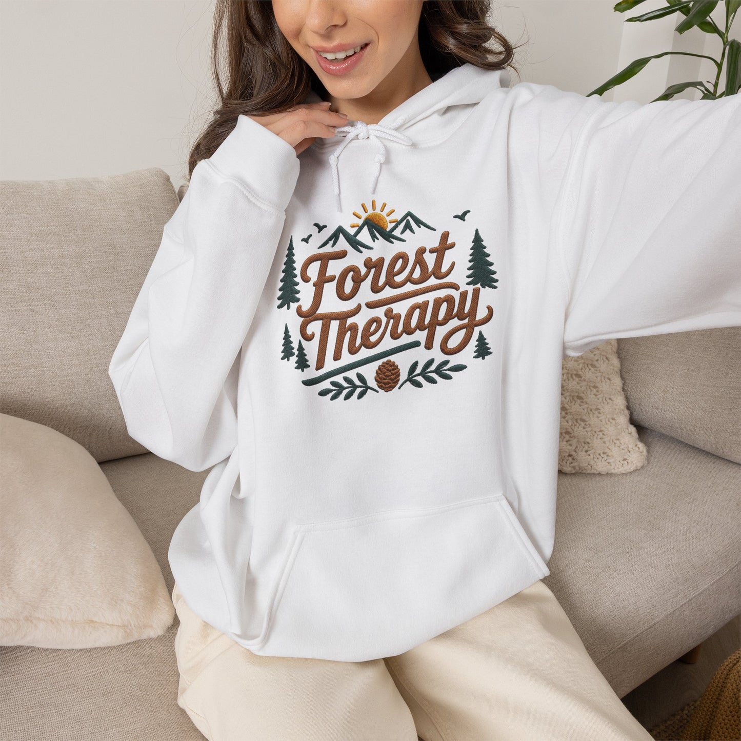 Forest Therapy Embriodered Hoodie