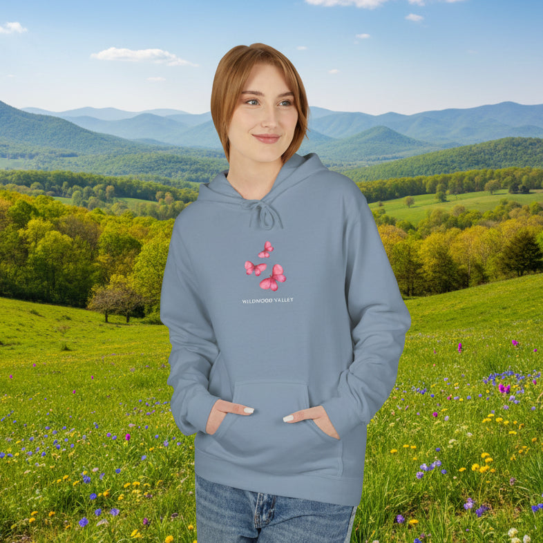 Pink Butterflies Wildwood Valley Hoodie