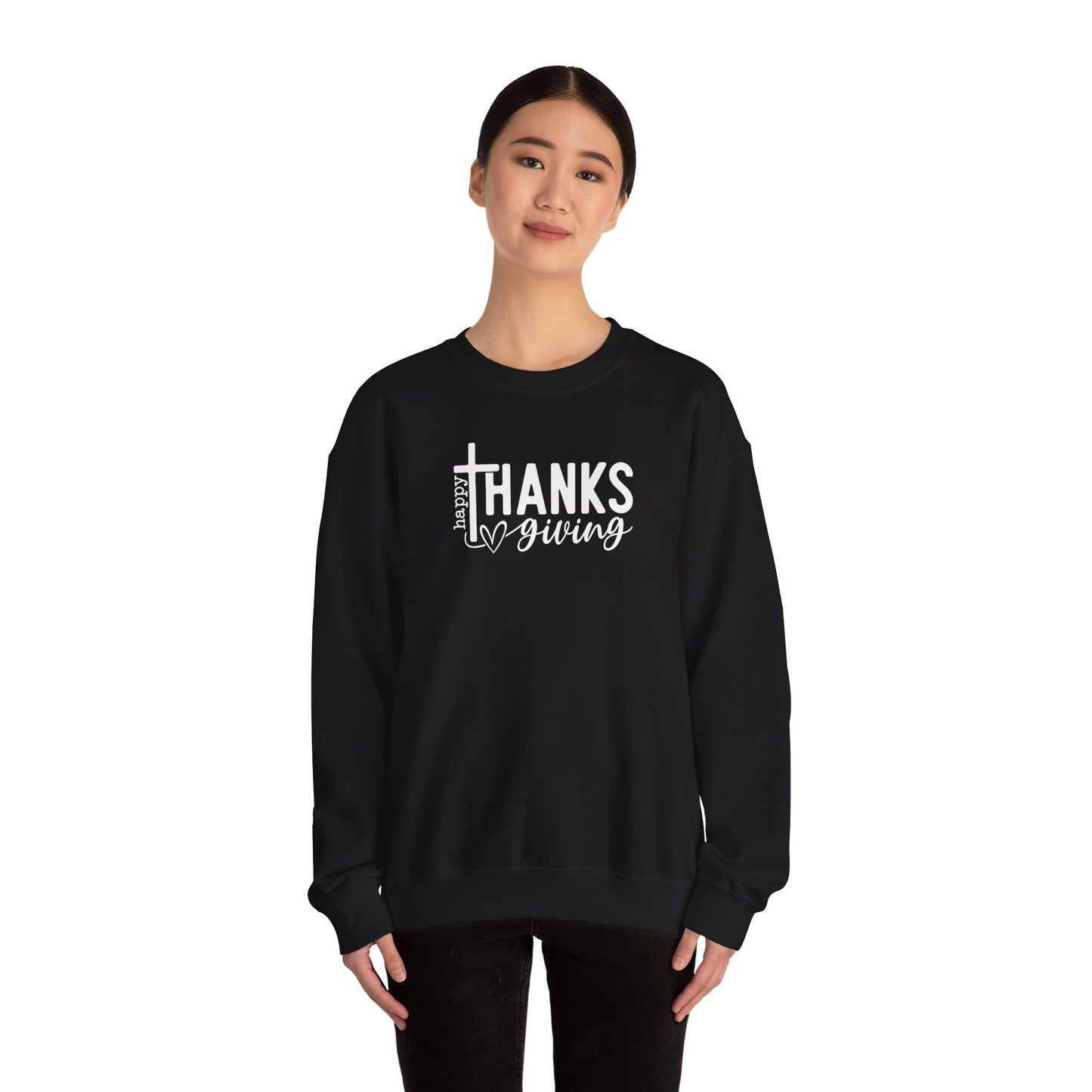 Happy Thanksgiving Faith Crewneck Sweatshirt