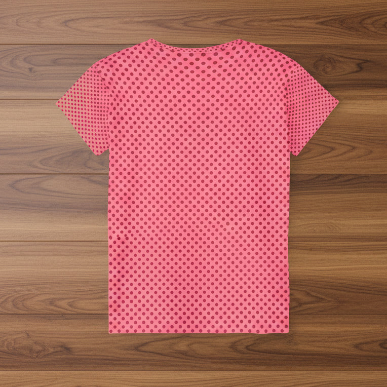 Pink Polka Dot Women's Sports Jersey - All-Over Print Athletic Tee
