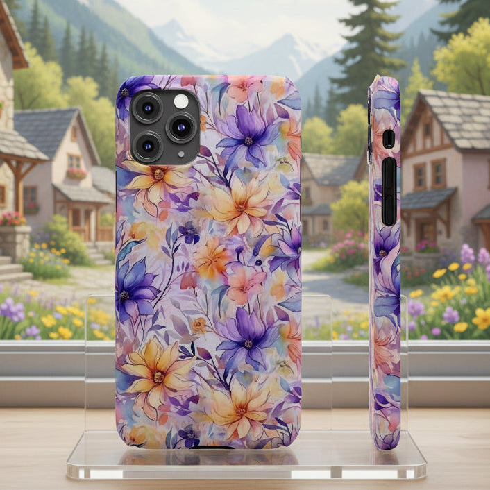 Floral Watercolor Slim Phone Case