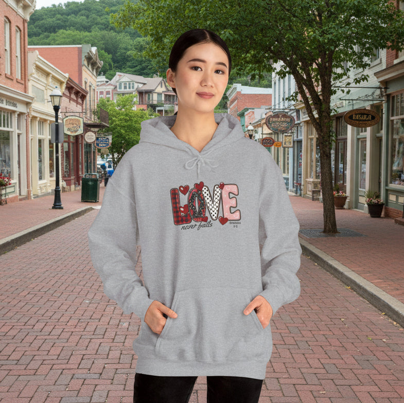 Love Never Fails Valentine’s Day Hoodie