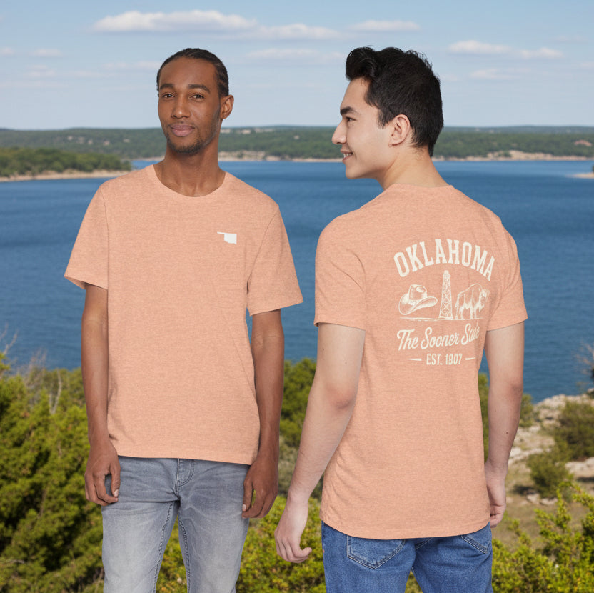 Oklahoma 'The Sooner State' Front & Back Graphic Tee