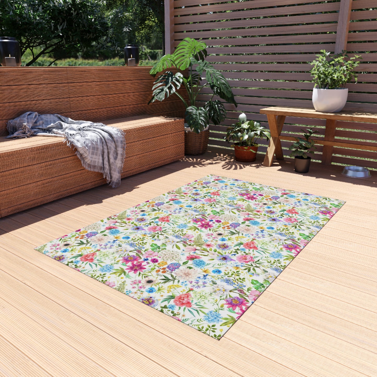 Floral Garden Outdoor Rug